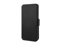 dbramante1928 Lynge - Vikbart fodral för mobiltelefon - magnet - MagSafe-kompatibilitet - narvat läder - svart - för Samsung Galaxy S26+ LMEDGTBL5730