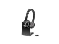 HP Poly Savi 7320 - Savi 7300 series - headset - på örat - DECT - trådlös - USB-A via DECT-adapter - svart - UC-certifierad 8L545AA