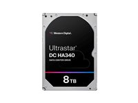 WD Ultrastar DC HA340 WUS721208BLE6L4 - Hårddisk - datacenter - 8 TB - inbyggd - 3.5" - SATA 6Gb/s - 7200 rpm - buffert: 256 MB 0B47078