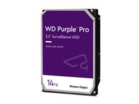 WD Purple Pro WD142PURP - Hårddisk - 14 TB - övervakning, smart video - inbyggd - 3.5" - SATA 6Gb/s - 7200 rpm - buffert: 512 MB WD142PURP