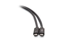 C2G 2.5ft Thunderbolt 4 USB C Cable - USB C to USB C - 40Gbps - M/M - Thunderbolt-kabel - 24 pin USB-C (hane) till 24 pin USB-C (hane) - USB 3.2 / DisplayPort 2.1 / Thunderbolt 4 - 30 V - 76 cm - 4K60 Hz (4096 x 2160) stöd, USB-strömförsörjning (100W), 8K60Hz stöd, Ethernet-stöd - svart C2G28886