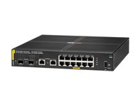HPE Aruba 6100 12G Class4 PoE 2G/2SFP+ 139W Switch - Switch - Administrerad - 12 x 10/100/1000 (PoE+) + 2 x 1 Gigabit / 10 Gigabit SFP+ + 2 x 1000Base-T - rackmonterbar - PoE+ (139 W) JL679A