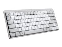 Logitech Master Series MX Mechanical Mini for Mac - Tangentbord - bakgrundsbelyst - trådlös - Bluetooth LE - QWERTY - tangentbrytare: taktila tysta - blekgrå 920-010797