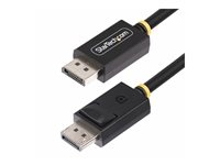 StarTech.com 2m DisplayPort 2.1 Cable, VESA-Certified, DP40 DP 2.1 Cable - DisplayPort-kabel - DisplayPort (hane) spärrad till DisplayPort (hane) spärrad - DisplayPort 2.1 - 2 m - passiv, 8K60Hz stöd, 4K144Hz stöd, 1440p stöd 240 Hz, upp till 40 Gbps dataöverföringshastighet, UHBR10, HDR-stöd - svart DP21-2M-DP40-CABLE