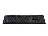 Logitech Gaming G815 - Tangentbord - bakgrundsbelysning - USB - AZERTY - fransk - tangentbrytare: GL Clicky - svart 920-009089