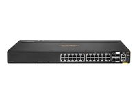 HPE Aruba 6200M 24G 4SFP+ TAA Switch - Switch - max. staplingsavstånd 10 kms - L3 - Administrerad - 24 x 10/100/1000 + 4 x 1 Gigabit/10 Gigabit SFP+ (upplänk/stackning) - framsidan och sida till baksidan - rackmonterbar - BTO - TAA-kompatibel R8V08A