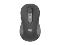 Logitech Signature M750 - Mus - optisk - 6 knappar - trådlös - 2.4 GHz, Bluetooth - Logitech Logi Bolt USB-mottagare - grafit 910-007509