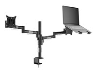 Multibrackets M Officeline - Monteringssats (anteckningsbokhållare, VESA-fäste) - för LCD-bildskärm/bärbar dator - svart - skärmstorlek: 15"-30" - disk-monteringsbar 7350022736634