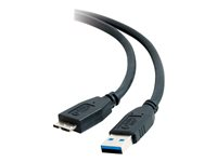 C2G - USB-kabel - USB typ A (hane) till Micro-USB typ B (hane) - USB 3.0 - 3 m - svart 81685