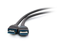 C2G 2ft Performance Ultra High Speed HDMI Cable 2.1 w/ Ethernet - 8K 60Hz - Ultra High Speed - HDMI-kabel med Ethernet - HDMI hane till HDMI hane - 60 cm - svart - 8K60 Hz (7680 x 4320) stöd, 4K120 Hz (4096 x 2160) stöd, stöd för 10K C2G10452