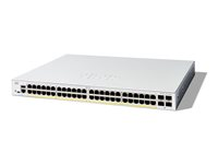 Cisco Catalyst 1200-48P-4X - Switch - L3 - smart - 48 x 10/100/1000 (PoE+) + 4 x 10 Gigabit SFP+ - rackmonterbar - PoE+ (375 W) C1200-48P-4X