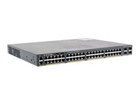 Cisco Catalyst 2960X-48FPS-L - Switch - Administrerad - 48 x 10/100/1000 (PoE+) + 4 x Gigabit SFP - skrivbordsmodell, rackmonterbar - PoE+ (740 W) WS-C2960X-48FPS-L