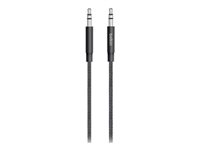 Belkin MIXIT Aux Cable - Ljudkabel - mini-phone stereo 3.5 mm hane till mini-phone stereo 3.5 mm hane - 1.22 m - svart AV10164BT04-BLK