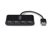 StarTech.com 4-Port USB 2.0 Hub, USB Bus Powered, Small Travel Mini USB Hub, USB 2.0 Splitter, Multi-Port Portable USB Hub, 480Mbps, Overcurrent Protection (OCP) - Hubb - 4 x USB 2.0 - skrivbordsmodell ST4200MINI2-USB-HUB