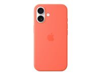 Apple - Baksidesskydd för mobiltelefon - MagSafe-kompatibilitet - silikon - orangeröd - för iPhone 16 MDGN4ZM/A