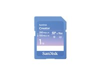SanDisk Creator - Flash-minneskort - 1 TB - Video Class V60 / UHS-II U3 / Class10 - SDXC UHS-II SDSDXEP-1T00-GNCIS