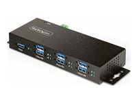 StarTech.com 7-Port Managed USB Hub with 7x USB-A, Heavy Duty with Metal Industrial Housing, ESD & Surge Protection, Wall/Desk/Din-Rail Mountable, USB 3.0/3.1/3.2 Gen 1 5Gbps - Hubb - 6 x USB 3.2 Gen 2 + 1 x USB 3.2 Gen 1 - skrivbordsmodell, DIN-skenmonterbar, väggmonterbar - TAA-kompatibel 5G7AINDRM-USB-A-HUB