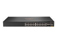 HPE Aruba CX 6300F - Switch - endast horisontal ytmontering - L3 - Administrerad - 24 x 10/100/1000 (PoE+) + 4 x 50 Gigabit Ethernet SFP56 - framsidan och sida till baksidan - rackmonterbar - PoE+ - TAA-kompatibel S0G98A