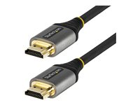 StarTech.com 1 m Premium certifierad HDMI 2.0-kabel - Hög hastighets UHD 4K 60 Hz HDMI-kabel med Ethernet - HDR10, ARC - UHD HDMI Video-sladd - För UHD-skärmar, TV-apparater, monitorer - M/M - Premium hög hastighet - HDMI-kabel med Ethernet - HDMI hane till HDMI hane - 1 m - skärmad - grå, svart - passiv, 4K60Hz (3840 x 2160) stöd HDMMV1M