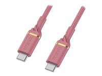 OtterBox Standard - USB-kabel - USB-C (hane) till USB-C (hane) - USB 2.0 - 3 A - 1 m - Strömförsörjningsstöd - rosaglittrande rosa 78-52676