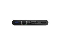 Belkin - Multimedia- och laddningsadapter - USB-C - VGA, HDMI - 1GbE AVC004BTBK