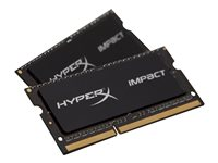 HyperX Impact Black Series - DDR3L - sats - 16 GB: 2 x 8 GB - SO DIMM 204-pin - 1600 MHz / PC3L-12800 - CL9 - 1.35 / 1.5 V - ej buffrad - icke ECC HX316LS9IBK2/16