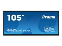 iiyama ProLite TE10518UWI-B1AG - 105" Diagonal klass (104.6" visbar) LED-bakgrundsbelyst LCD-skärm - interaktiv digital skyltning - med pekskärm - Android - 5K UHD (2160p) 5120 x 2160 - svart, matt TE10518UWI-B1AG