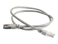 C2G Cat5e Booted Shielded (STP) Network Patch Cable - Patch-kabel - RJ-45 (hane) till RJ-45 (hane) - 15 m - STP - CAT 5e - formpressad - grå 83756