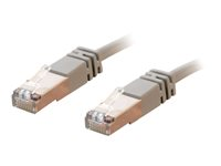 C2G Cat5e Booted Shielded (STP) Network Patch Cable - Patch-kabel - RJ-45 (hane) till RJ-45 (hane) - 2 m - STP - CAT 5e - formpressad - grå 83751