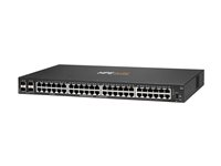 HPE Aruba 6000 48G 4SFP Switch - Switch - L3 - Administrerad - 48 x 10/100/1000 + 4 x Gigabit SFP - sida till sida luftflöde - rackmonterbar - Växelström 100 - 127 V/200 - 240 V R8N86A#ABB