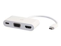 C2G USB-C to HDMI and VGA Adapter Converter with Power Delivery - Dockningsstation - USB-C / Thunderbolt 3 - VGA, HDMI 82103