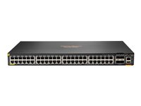 HPE Aruba CX 6300F - Switch - endast horisontal ytmontering - L3 - Administrerad - 48 x 10/100/1000 (PoE+) + 4 x 50 Gigabit Ethernet SFP56 - framsidan och sida till baksidan - rackmonterbar - PoE+ - TAA-kompatibel S0G95A#ABB
