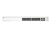 HPE Networking Instant On 1930 24G Class4 PoE 4SFP/SFP+ 370W Switch - Switch - L3 - Administrerad - 24 x 10/100/1000 (PoE) + 4 x 1 Gigabit / 10 Gigabit SFP+ - rackmonterbar - PoE (370 W) JL684B#ABB